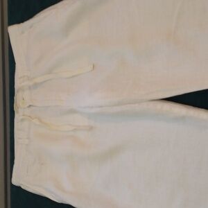 Vintage Old Navy White Linen Summer/Beach Pants (Relaxed Fit)  38 - 26